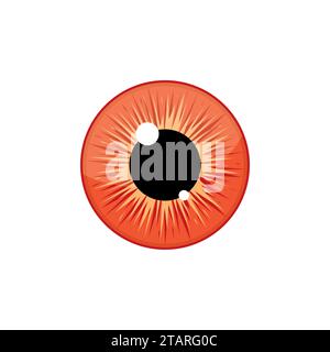 Human blue eyeball iris pupil isolated on white background. Eye Vector Illustration Stock Vector