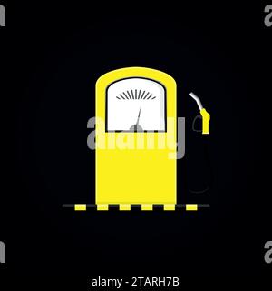 Gas station pump with fuel nozzle Stock Vector