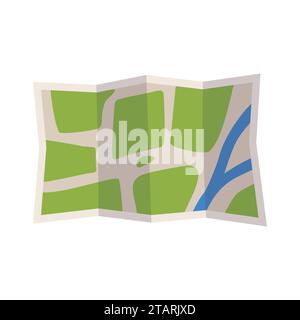 Travel route map in flat style. World map travellers picture frame travel geography. Map icon isolated on white background Stock Vector