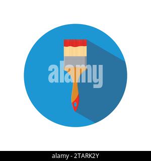 Paint brush in flat style Royalty Free Vector Image