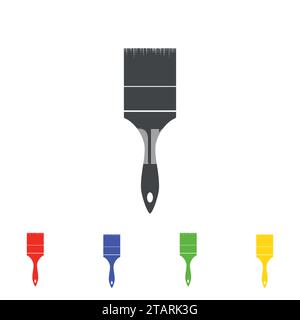 Brush paint tool icon isolated on white background. Vector illustration Stock Vector