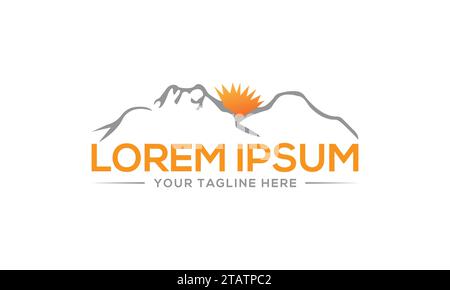Mountain Logo Design Unique and Modern Logo Design Stock Vector