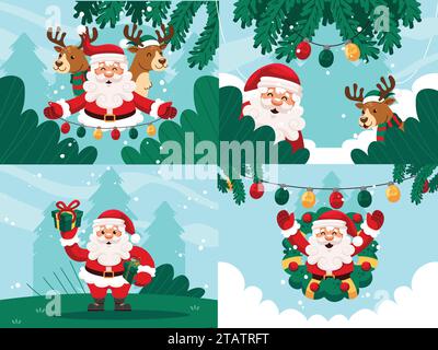 Christmas Cute Santa Claus Stock Vector