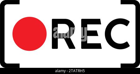 Camera Record Icon Button Stock Vector
