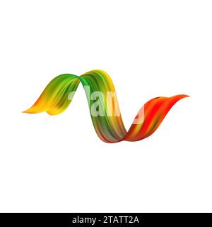 3d Brushstroke gradient texture brush Stock Vector