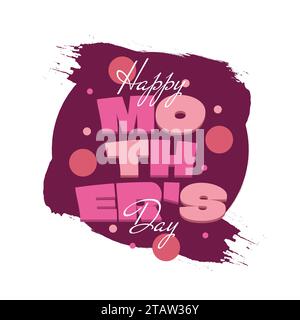 Happy Mother's Day Typography Design for Greeting Card, Poster or T-shirt Design Stock Vector