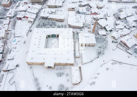 Exterior view of Saltukid caravanserai,12th century complex of buildings built by Saltukid female ruler Melike Mama Hatun,Tercan,Erzincan,Turkey. Stock Photo