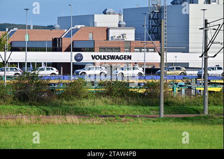 Volkswagen factory in Zwickau for electric cars, Saxony, Germany, Stock Photo