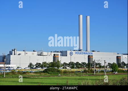 Volkswagen factory in Zwickau for electric cars, Saxony, Germany, Stock Photo