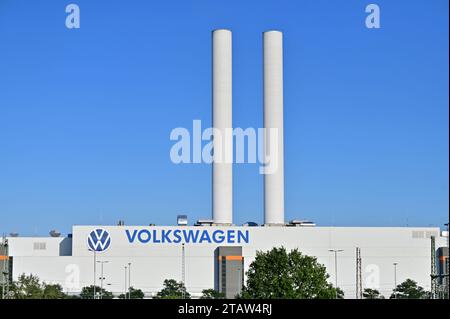 Volkswagen factory in Zwickau for electric cars, Saxony, Germany, Stock Photo