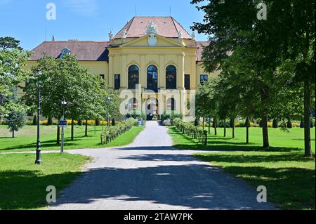 Eckartsau Castle in Marchfeld in Lower Austria, refuge of the last Austrian Emperor Karl Stock Photo