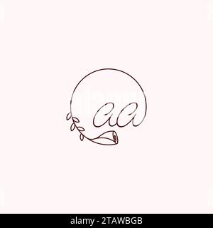 AA initial logo letters in high quality professional design that will print well across any print media Stock Vector