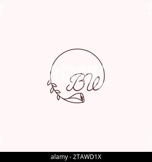 BV initial logo letters in high quality professional design that will print well across any print media Stock Vector
