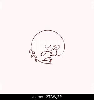 HS initial logo letters in high quality professional design that will print well across any print media Stock Vector