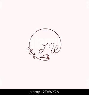 IV initial logo letters in high quality professional design that will print well across any print media Stock Vector