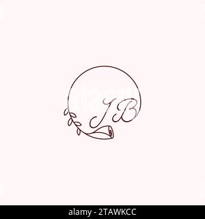 JB initial logo letters in high quality professional design that will print well across any print media Stock Vector