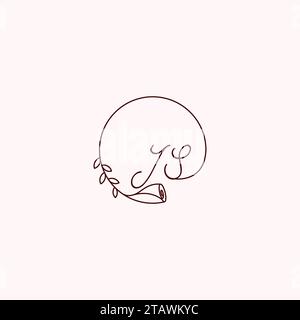 JS initial logo letters in high quality professional design that will print well across any print media Stock Vector