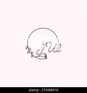 JW initial logo letters in high quality professional design that will print well across any print media Stock Vector