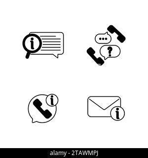 Support Costumer Service Icon Set Vector. Collection Costumer Service. Stock Vector