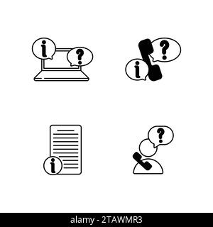 Support Costumer Service Icon Set Vector. Collection Costumer Service. Stock Vector