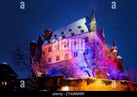 Castle of Marburg at Wintertime, Germany Stock Photo
