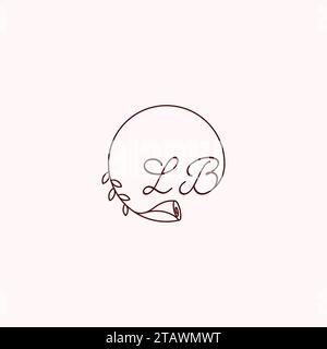LB initial logo letters in high quality professional design that will print well across any print media Stock Vector