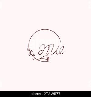 NW initial logo letters in high quality professional design that will print well across any print media Stock Vector