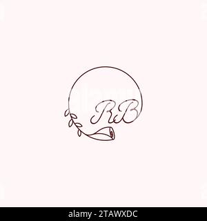 RB initial logo letters in high quality professional design that will print well across any print media Stock Vector