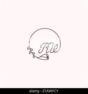 RV initial logo letters in high quality professional design that will print well across any print media Stock Vector