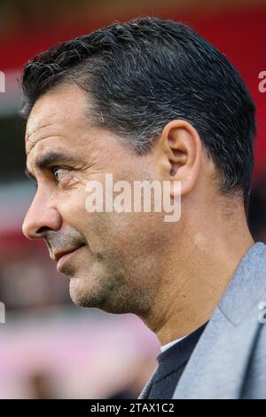 Miguel Angel Sanchez coach (Girona FC) is seen during La Liga football