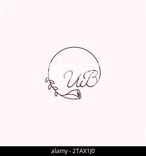 UB initial logo letters in high quality professional design that will print well across any print media Stock Vector