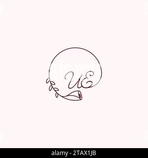 UE initial logo letters in high quality professional design that will print well across any print media Stock Vector