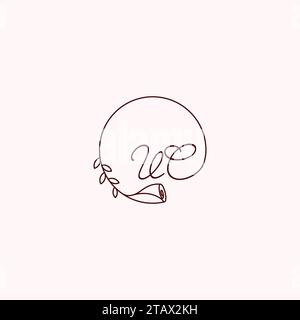 VC initial logo letters in high quality professional design that will print well across any print media Stock Vector