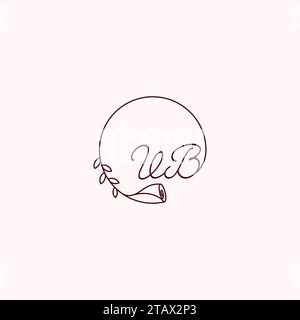 VB initial logo letters in high quality professional design that will print well across any print media Stock Vector