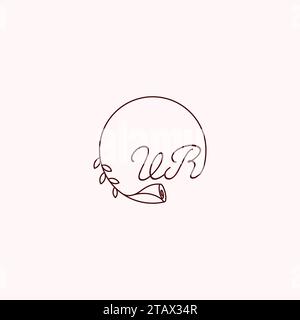 VR initial logo letters in high quality professional design that will print well across any print media Stock Vector