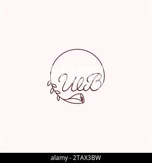 WB initial logo letters in high quality professional design that will print well across any print media Stock Vector