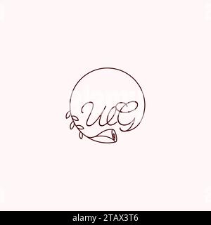WG initial logo letters in high quality professional design that will print well across any print media Stock Vector