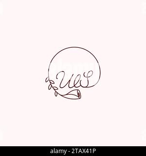 WS initial logo letters in high quality professional design that will print well across any print media Stock Vector