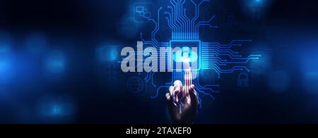 Cloud technology computing networking data storage internet concept. Stock Photo