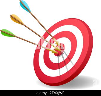 Arrows shots in target Stock Vector