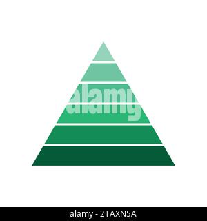 pyramid chart graph infographics diagram on white background Stock Vector