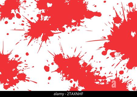 Distressed red and white texture with blots, scratched grunge vintage background Stock Vector