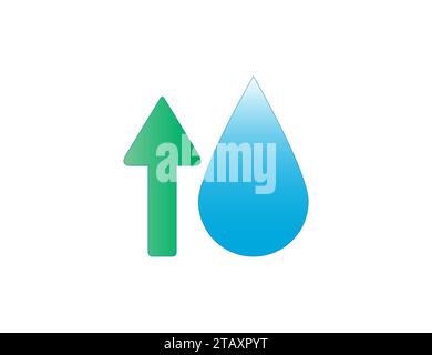 Arrow, drop water, eco icon. Vector illustration. Stock Vector
