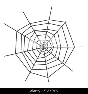 Spider web isolated on white background. Vector illustration Stock Vector