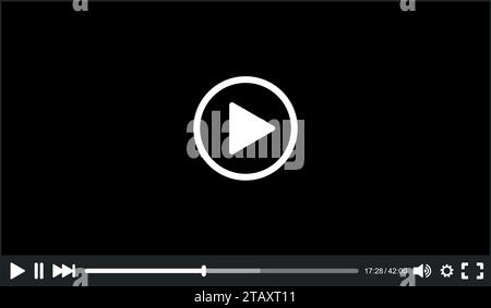 Video Player interface for Web. Vector Illustration Stock Vector
