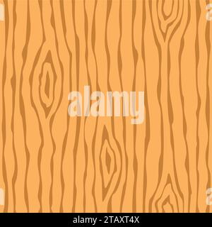 Wood grain texture. Seamless brown wooden pattern. Abstract background. Vector illustration Stock Vector