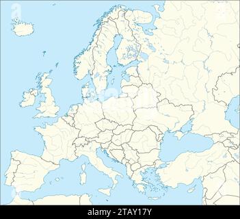 Location map of the REPUBLIC OF MALTA, EUROPE Stock Vector