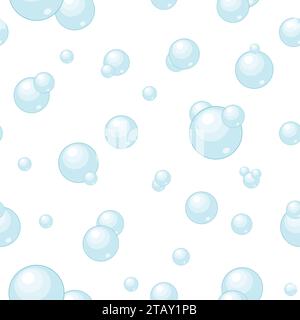 Bubble blower seamless pattern on white background in flat style Stock Vector