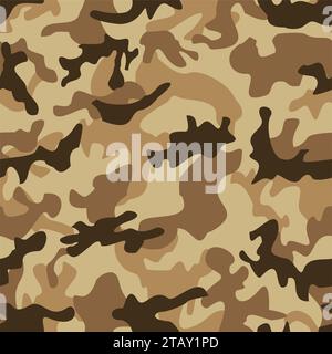 Camouflage background. Green, brown, black, olive colors forest texture.  Trendy style camo. Print. Military Theme. Vector illustration. Stock Vector