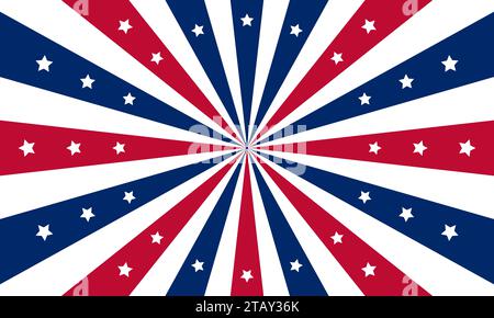 USA flag concept sunburst vector illustration Stock Vector